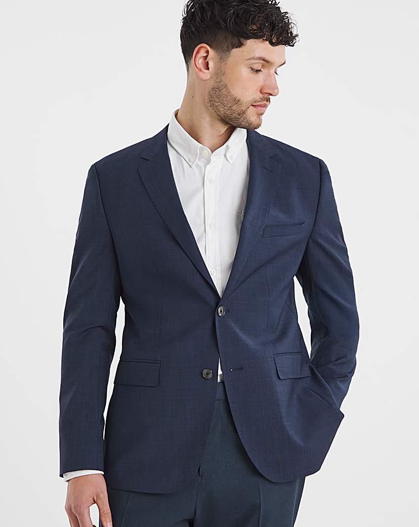 BOSS Navy Wool Mix Suit Jacket