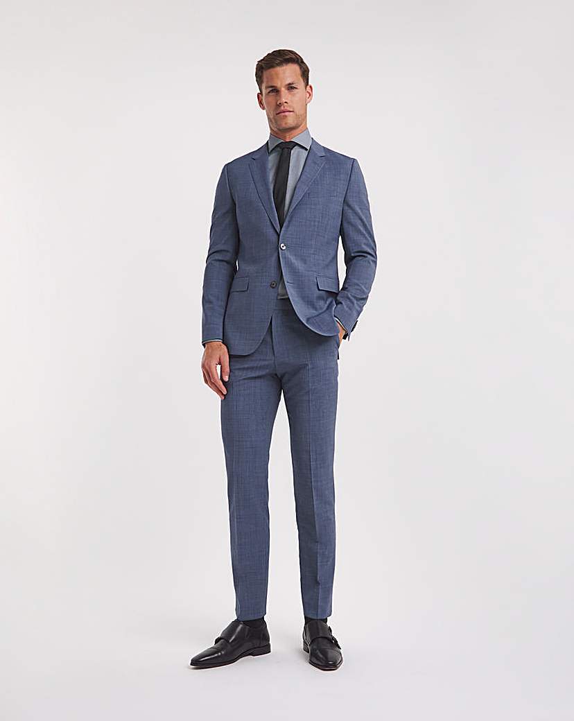 BOSS Blue Wool Mix Suit Jacket