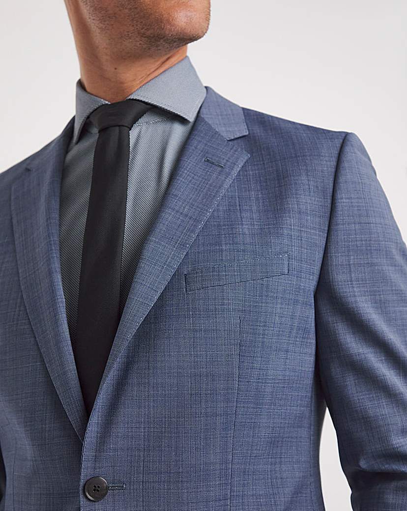 BOSS Blue Wool Mix Suit Jacket