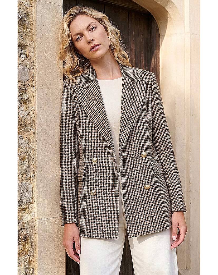 Roman Tweed Double Breasted Blazer
