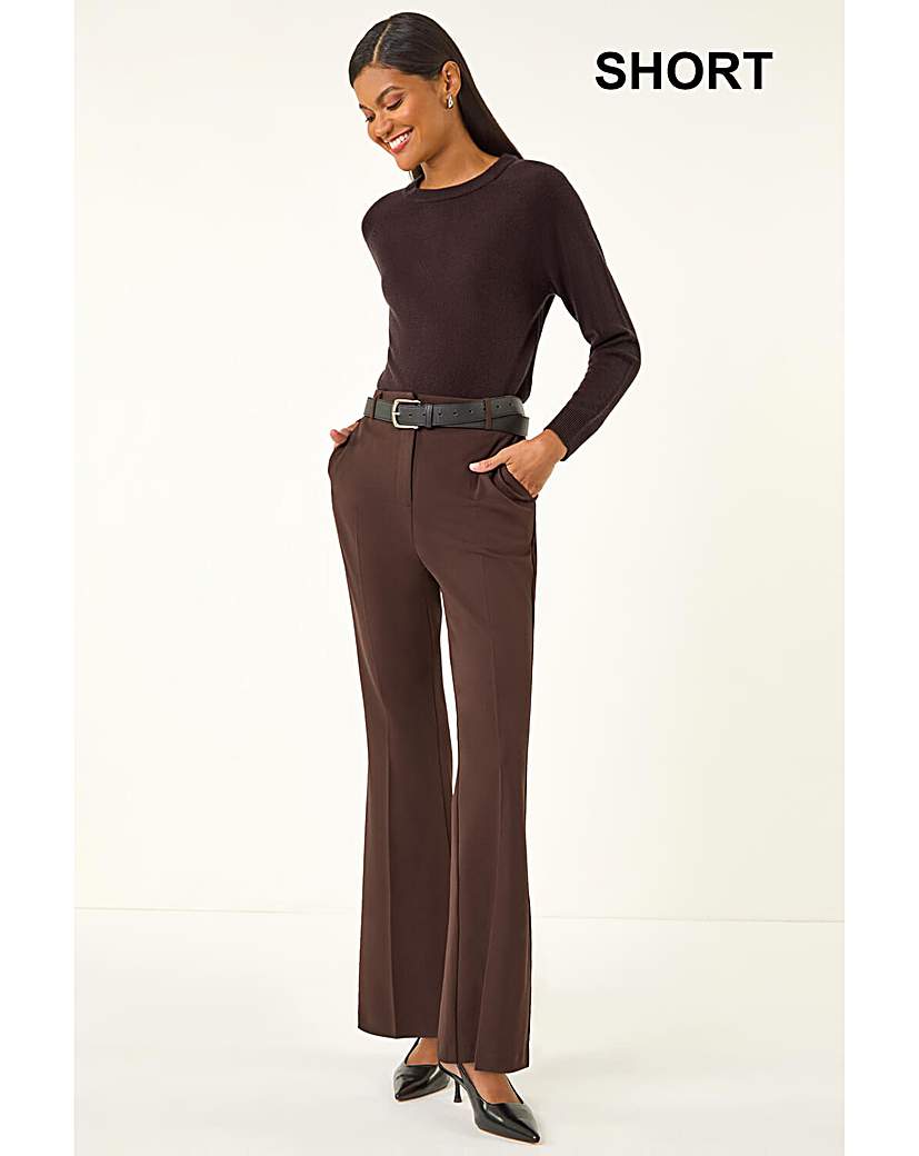 Roman Short Bootcut Stretch Trousers