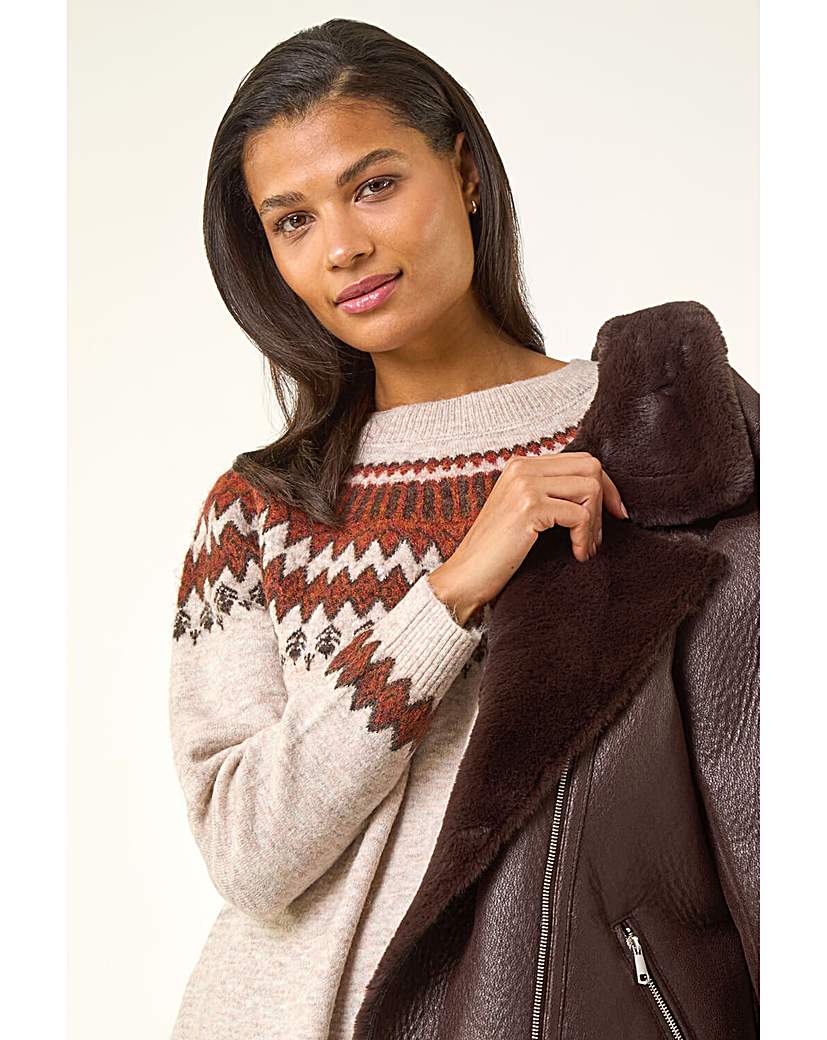 Roman Fairisle Knitted Jumper Dress
