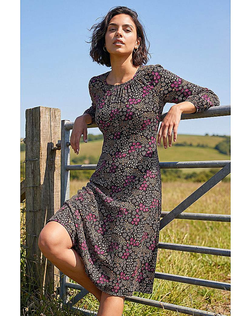 Roman Square Neck Ditsy Dress