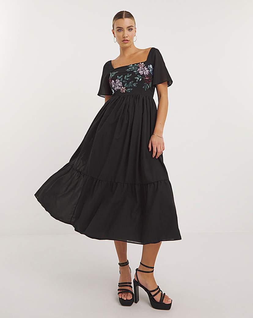 Maya Deluxe Flora Midaxi Dress