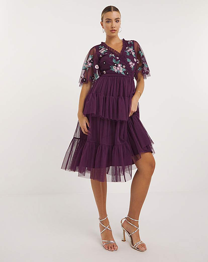 Maya Deluxe Embroidered Mxi Dress