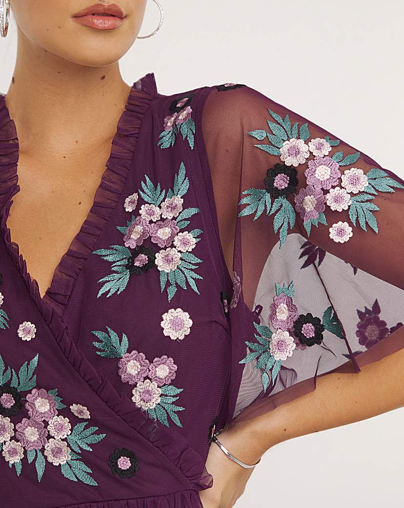 Maya Deluxe Embroidered Mxi Dress