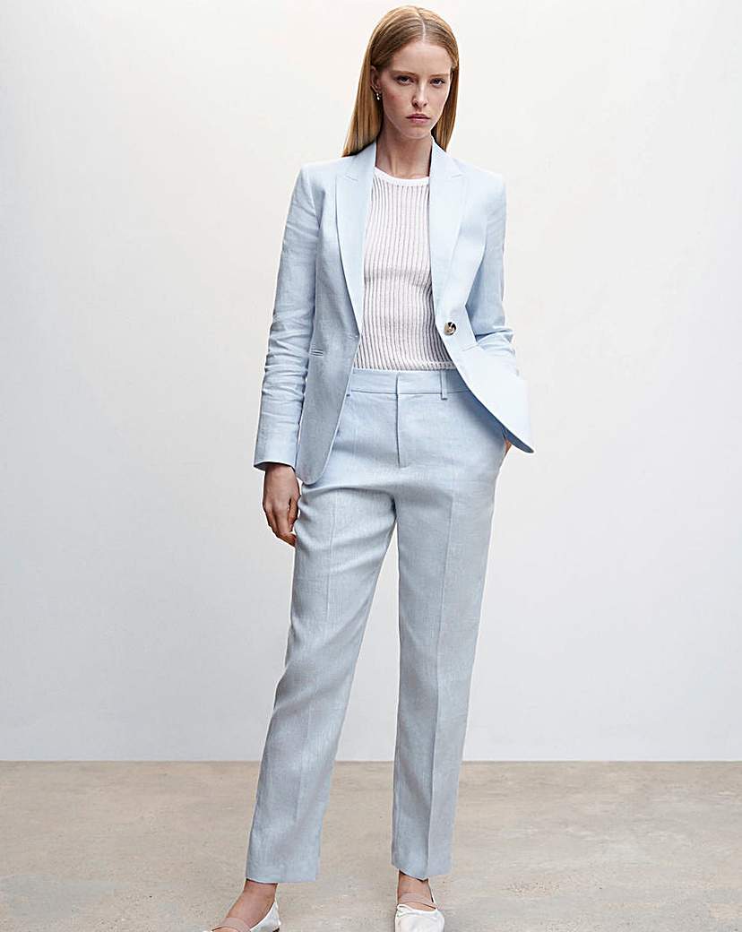 Mango Linen Suit Trousers