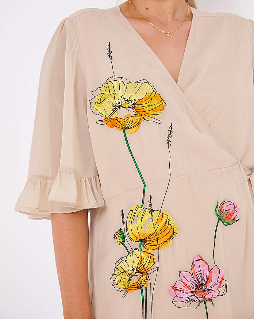 Hope & Ivy Liliana Wrap Midi Dress