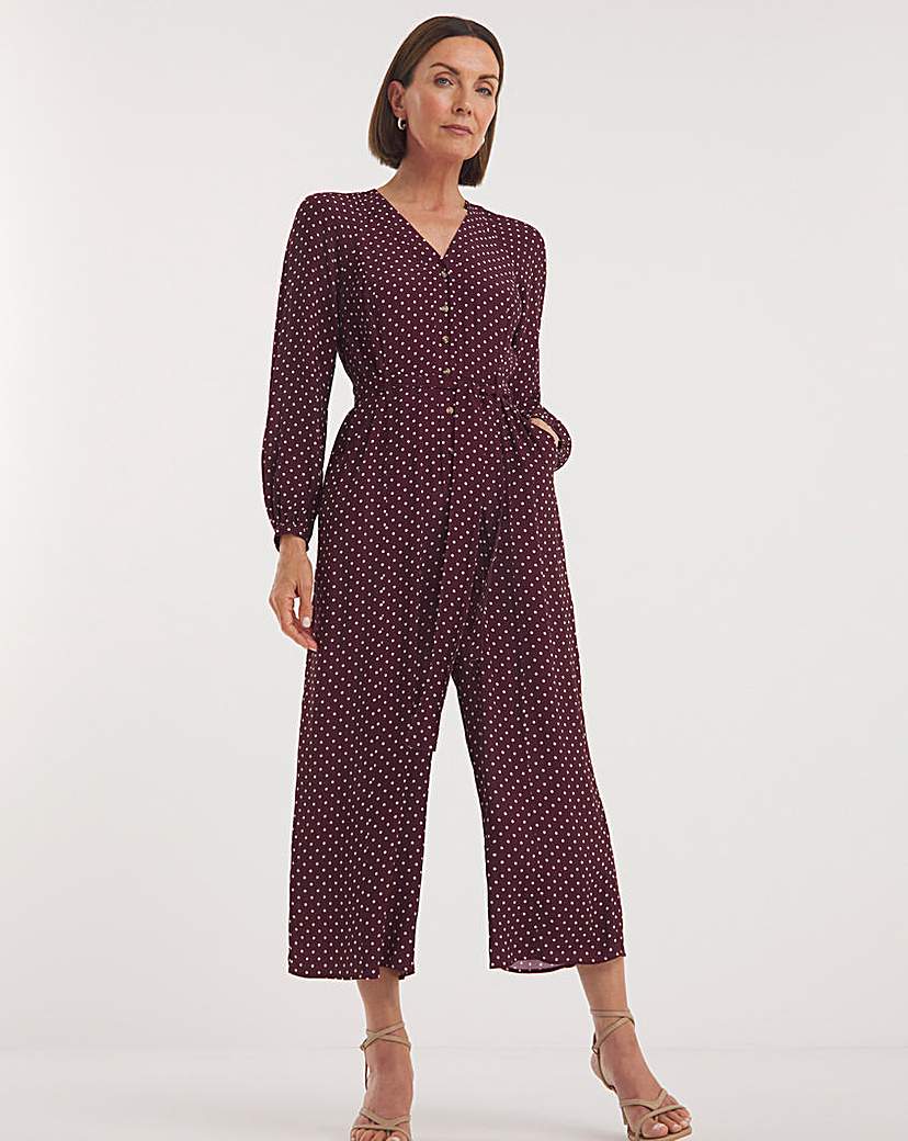 Whistles Lottie Spot Print Jumpsuit