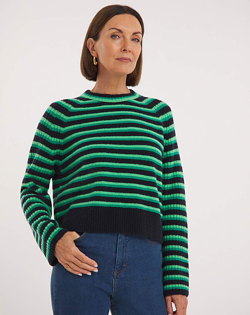 Whistles Wool Mix Stripe Crew Jumper