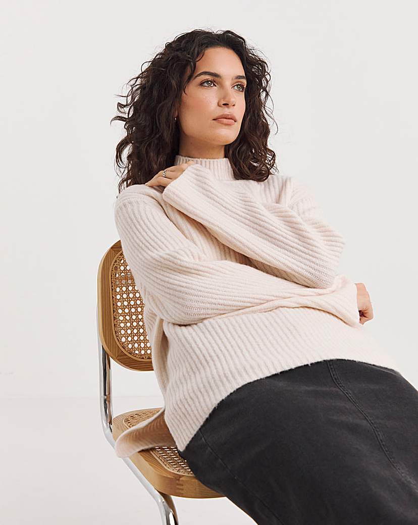 Whistles Wool Mix Funnel Neck Knit
