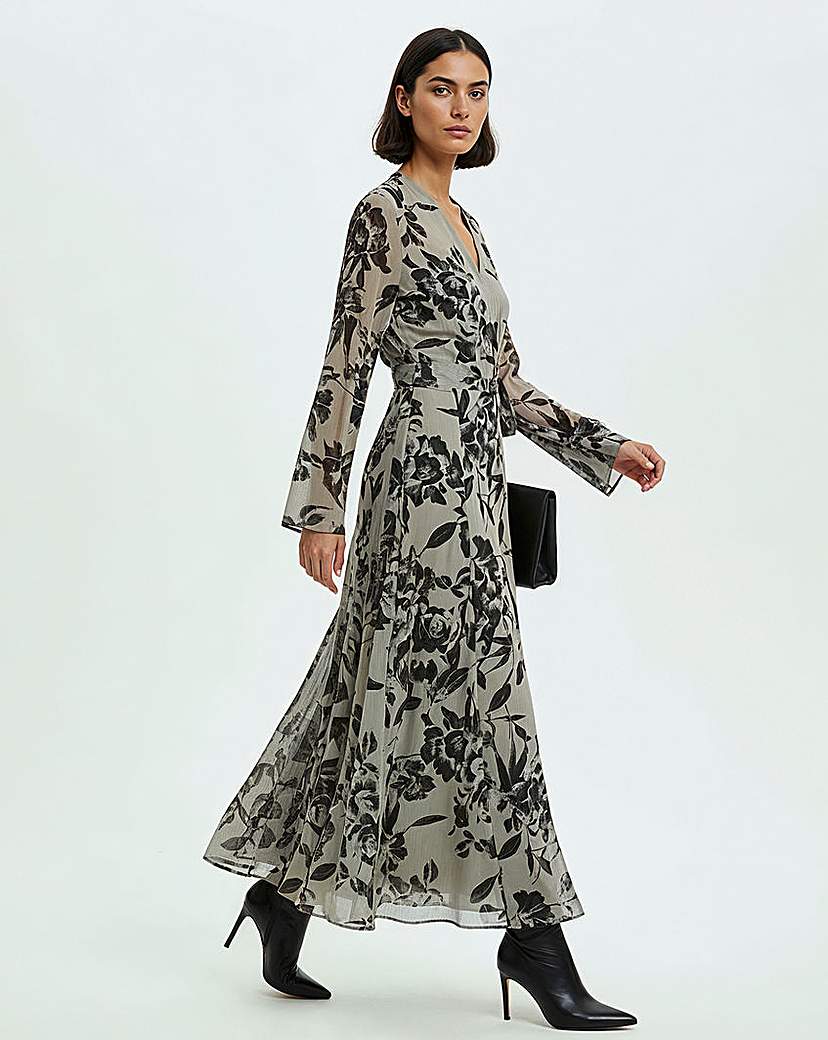 New In - Religion Floral Wrap Maxi Dress