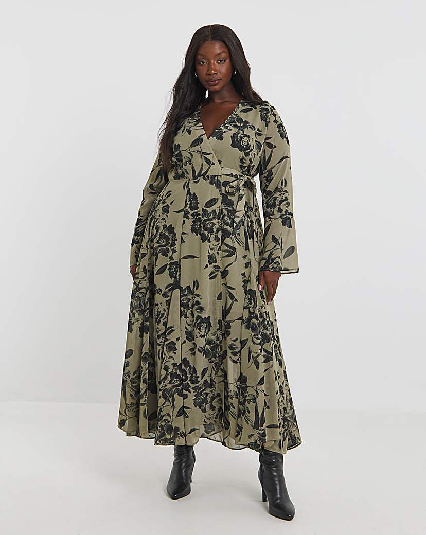 New In - Religion Floral Wrap Maxi Dress