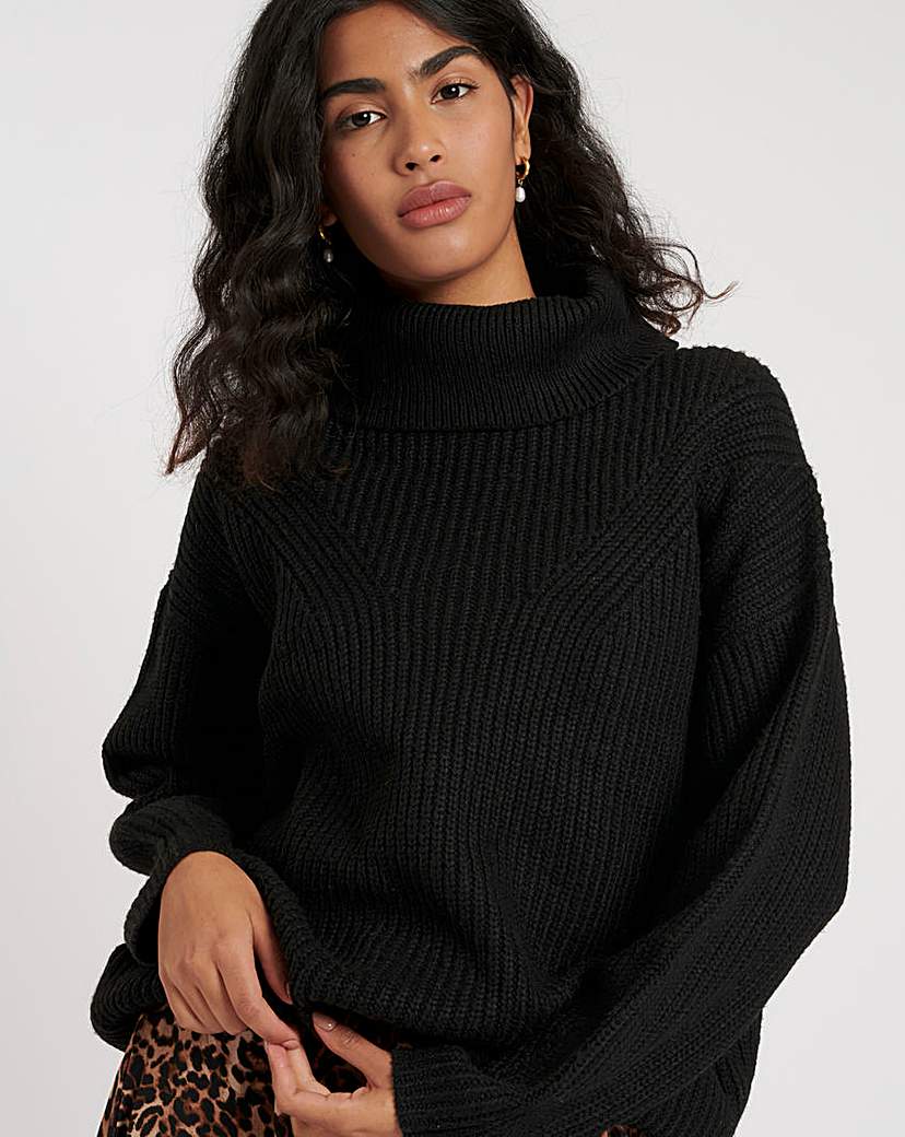 New In - Nobody's Child Longline Roll Neck Jumper