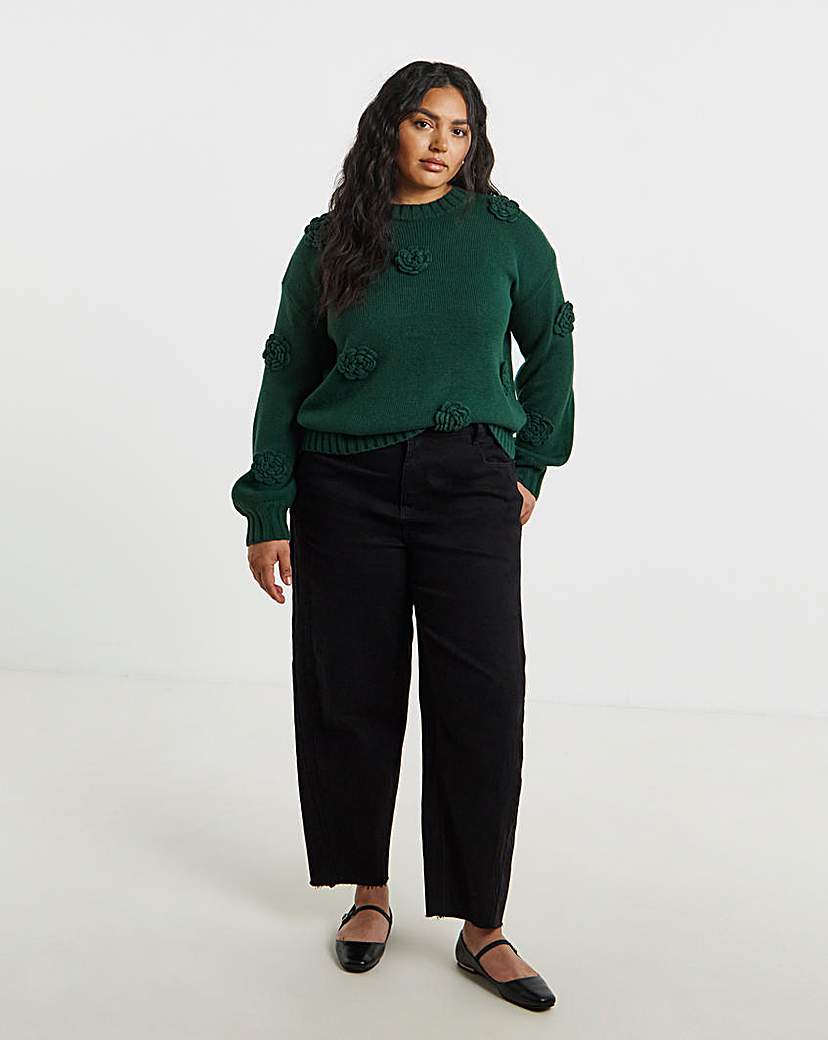 New In - Lovedrobe Floral Applique Jumper