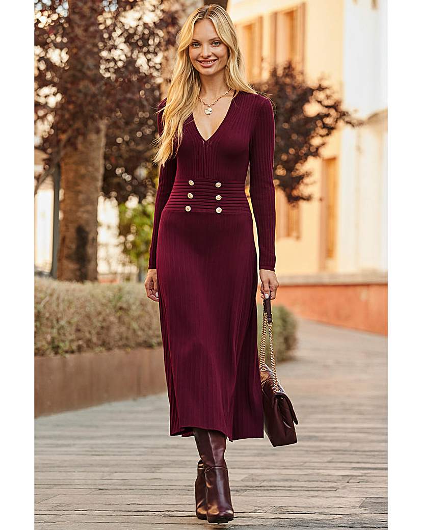 New In - Sosandar Button Midaxi Dress
