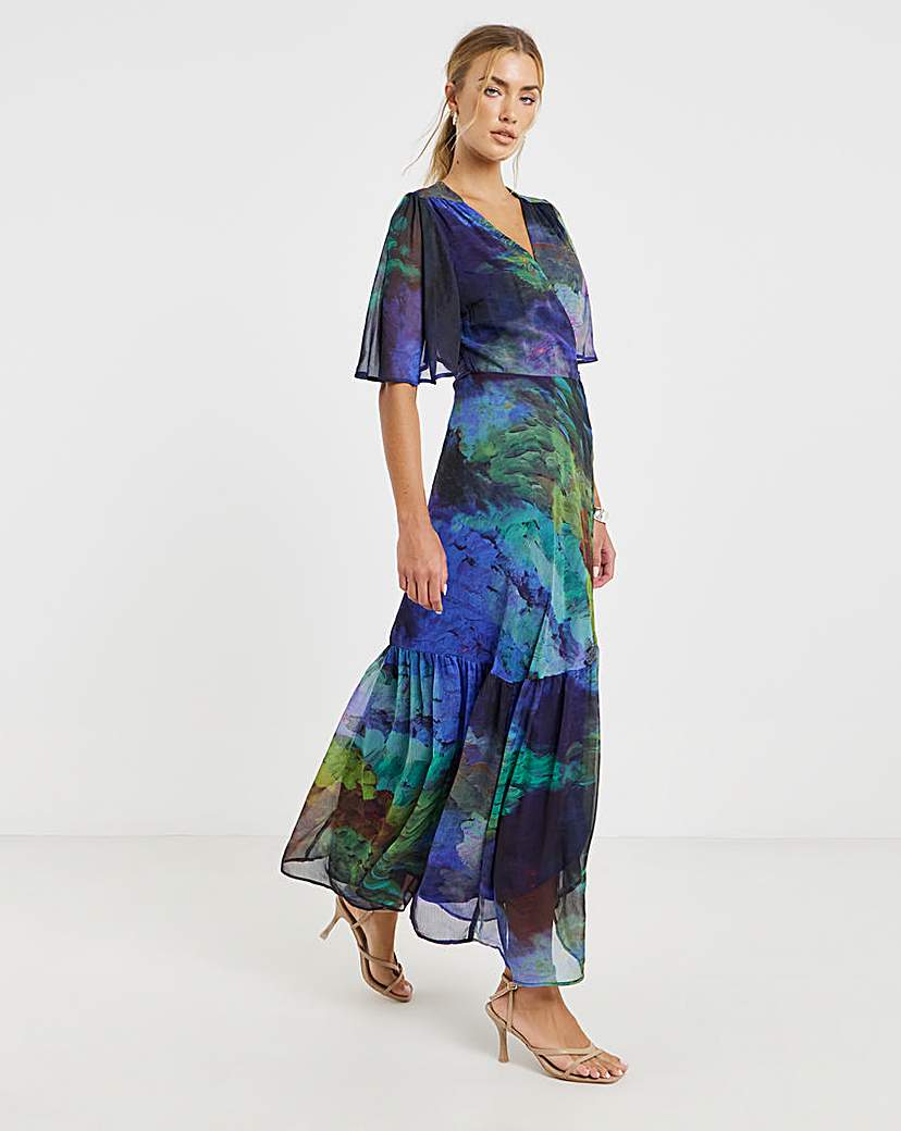 New In - Hope & Ivy Jacqueline Wrap Maxi Dress