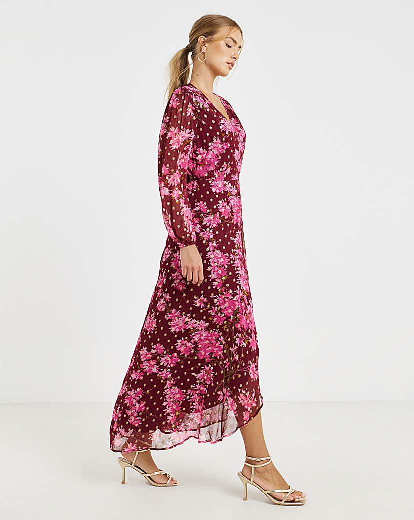 New In - Hope & Ivy Blossom Wrap Maxi Dress