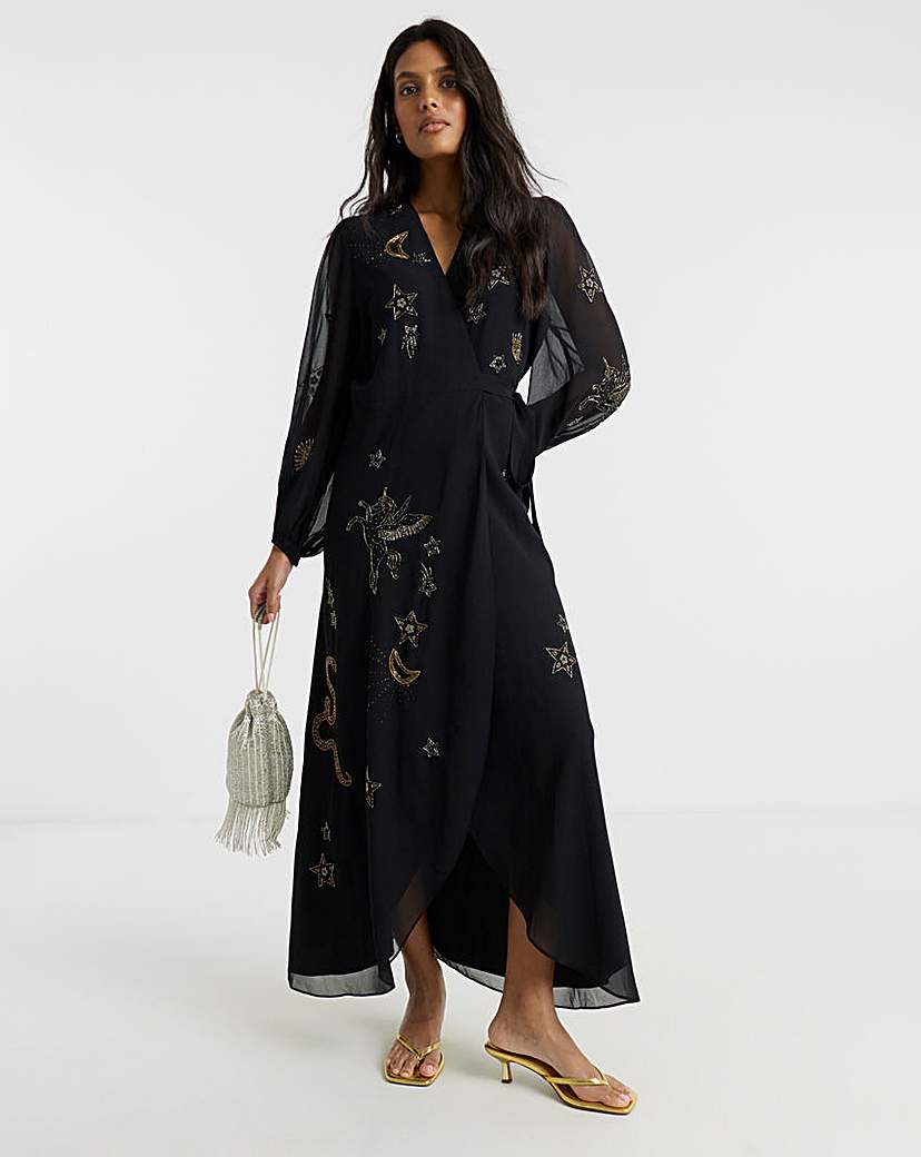 New In - Hope & Ivy Caliste Wrap Maxi Dress