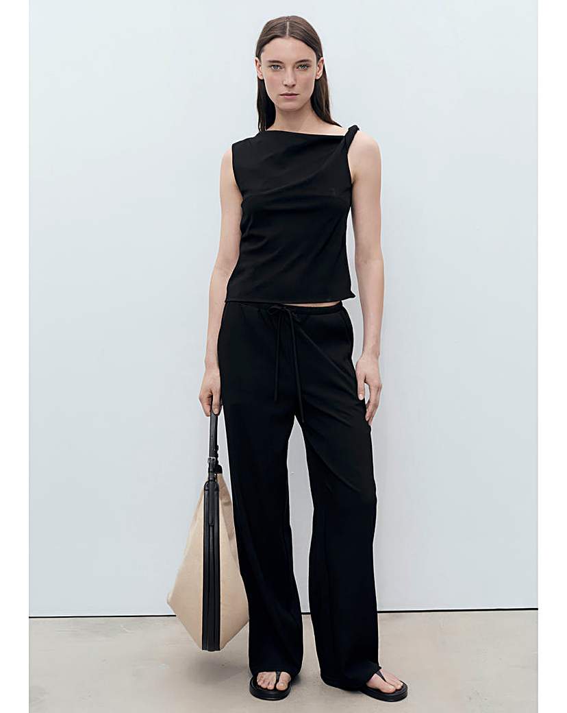 Mango Black Trousers Riga - Small