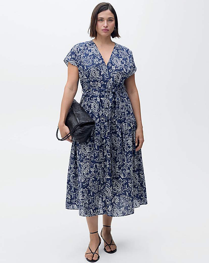 New In - Mango Paisley Print Midi Dress