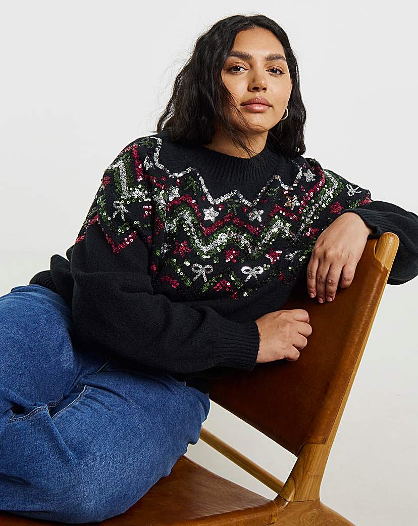 New In - Lovedrobe Sequin Jumper