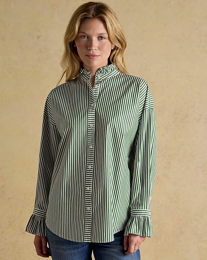 New In - Joules Mae Frill Neck Shirt