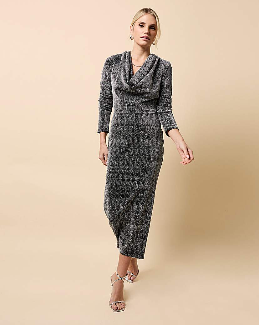 New In - Little Mistress Cowl Neck Midaxi