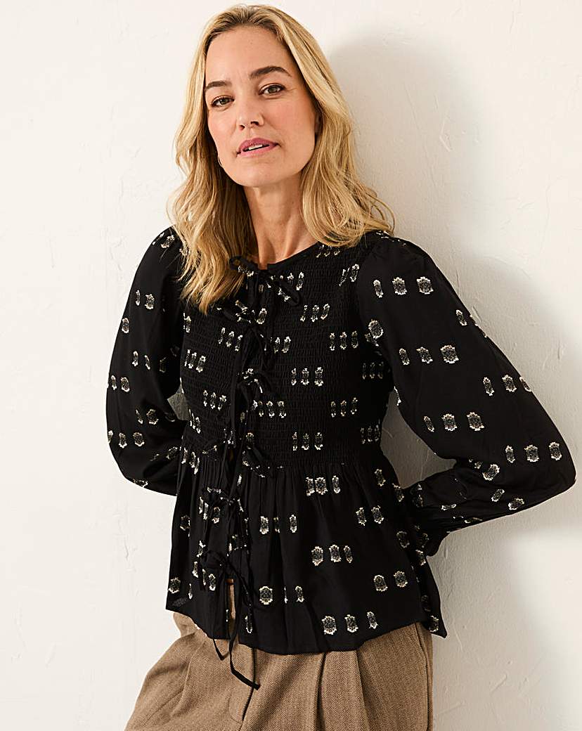 FatFace Kiki Metallic Blouse