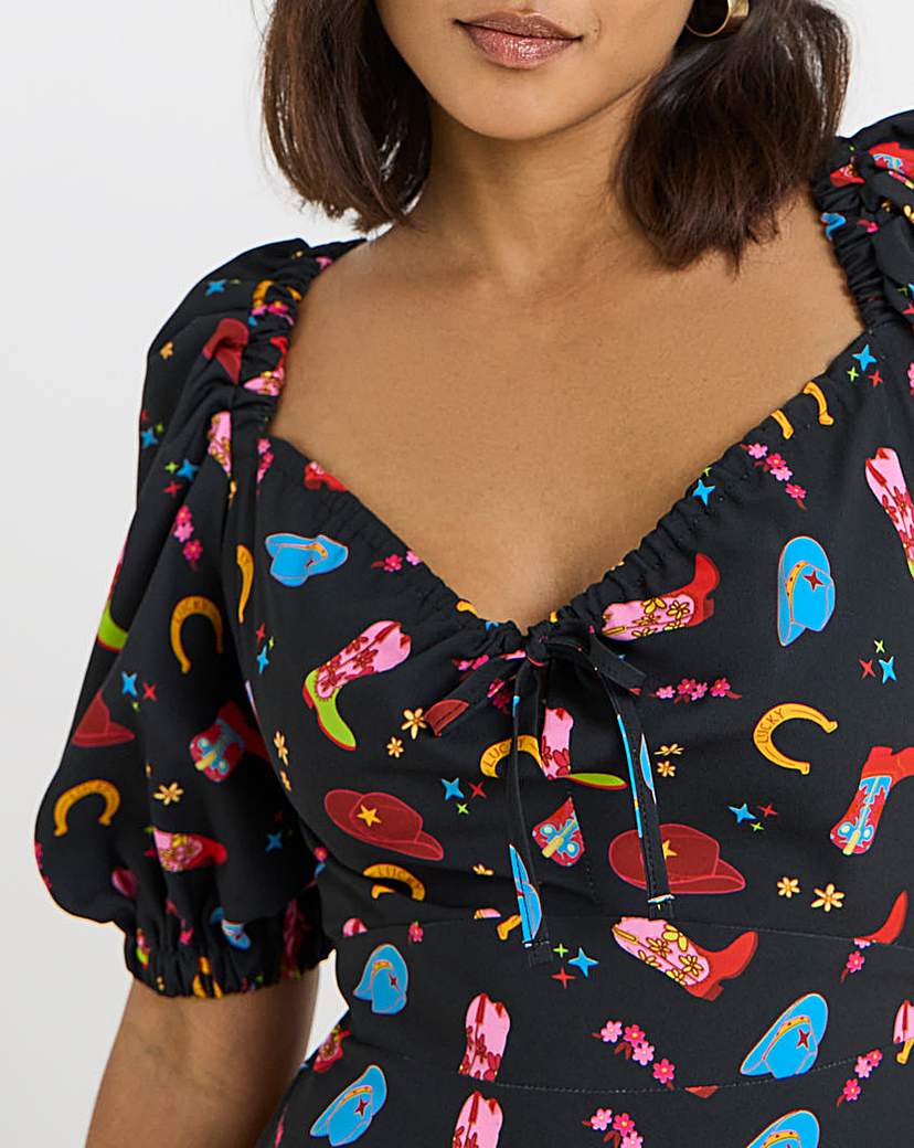 Twisted Wunder Western Midaxi Dress