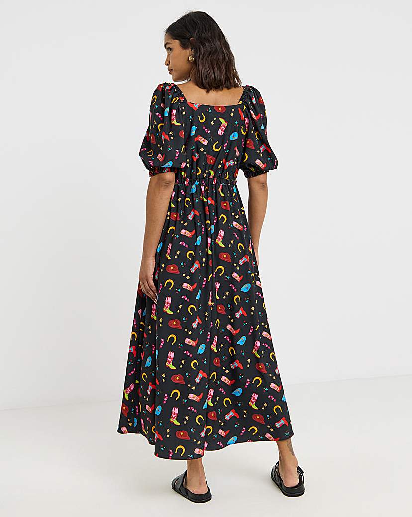 Twisted Wunder Western Midaxi Dress