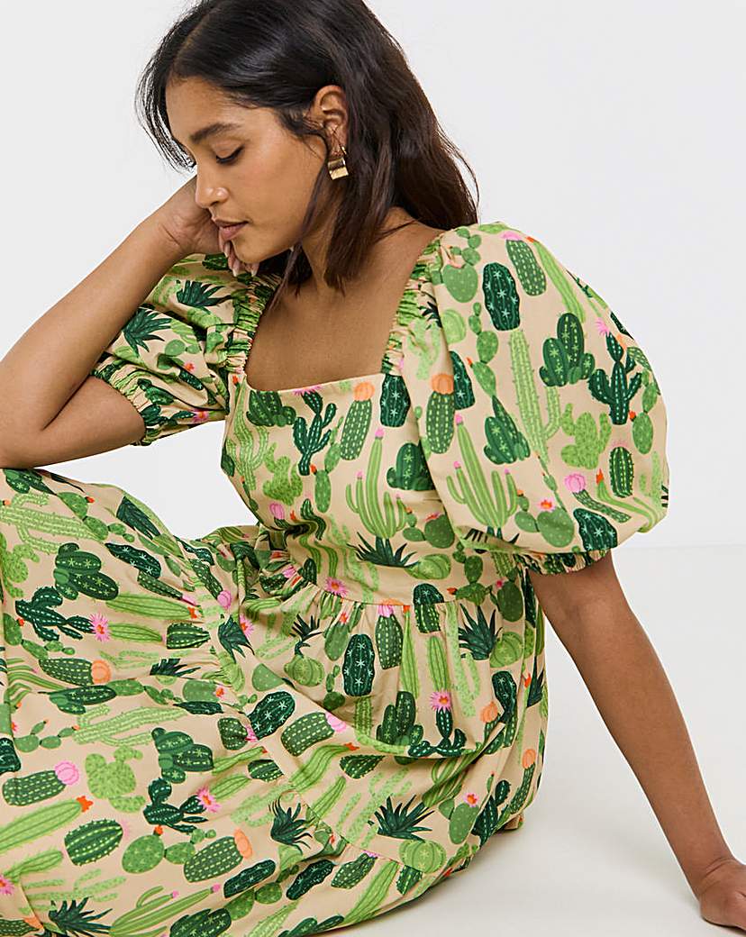 Twisten Wunder Cactus Midaxi Dress