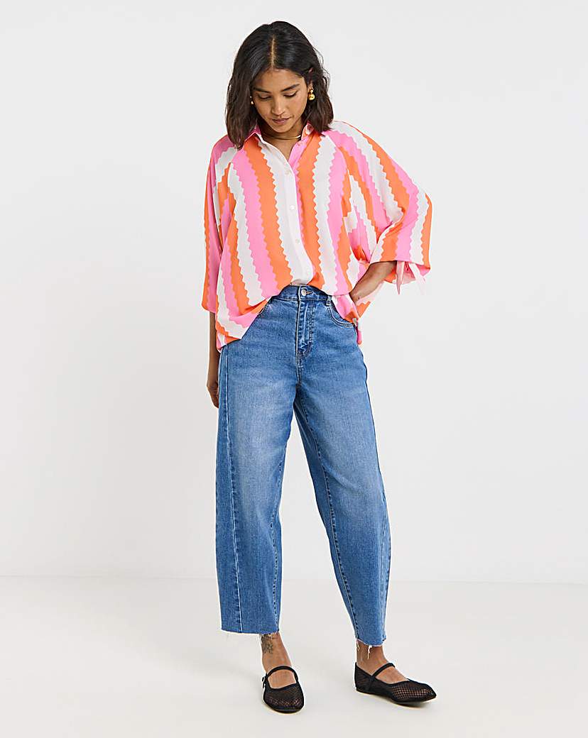 Twisted Wunder Striped Blouse