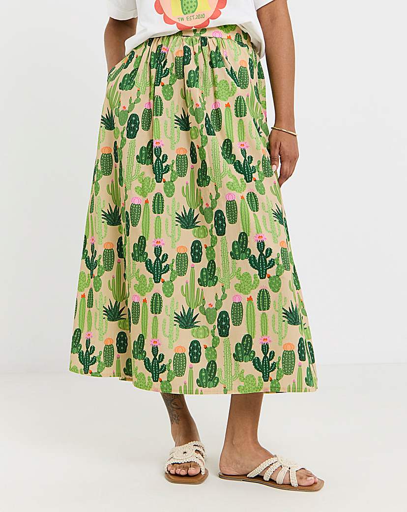 Twisted Wunder Cactus Maxi Skirt