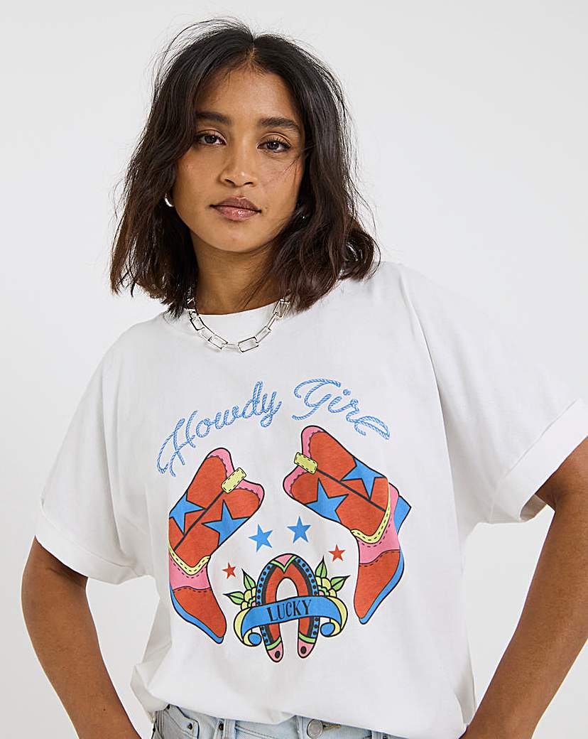 New In - Twisted Wunder Howdy Girl Jersey T-Shirt