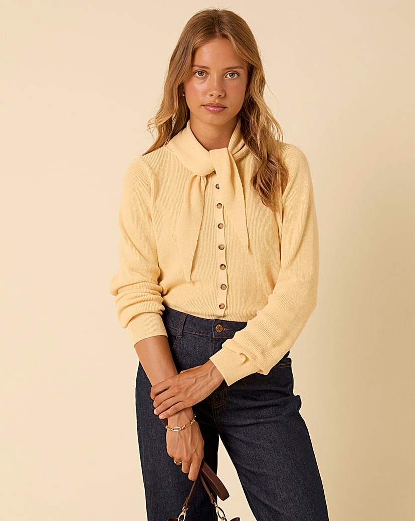 New In - Nobody's Child Neckchief Tie Cardigan