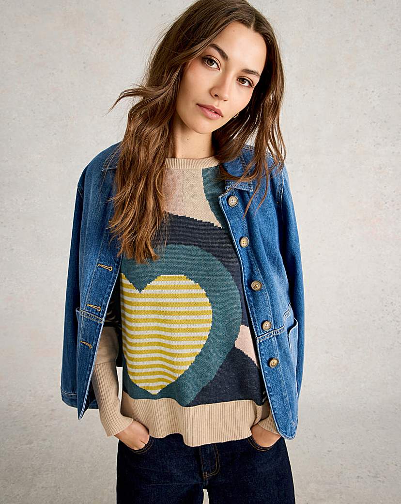 New In - White Stuff Olive Heart Jumper