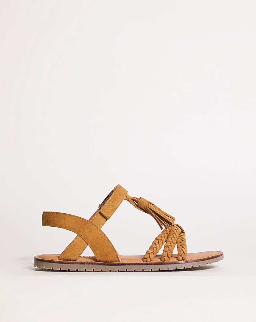 Joe Browns Tassel Leather Sandals E Fit