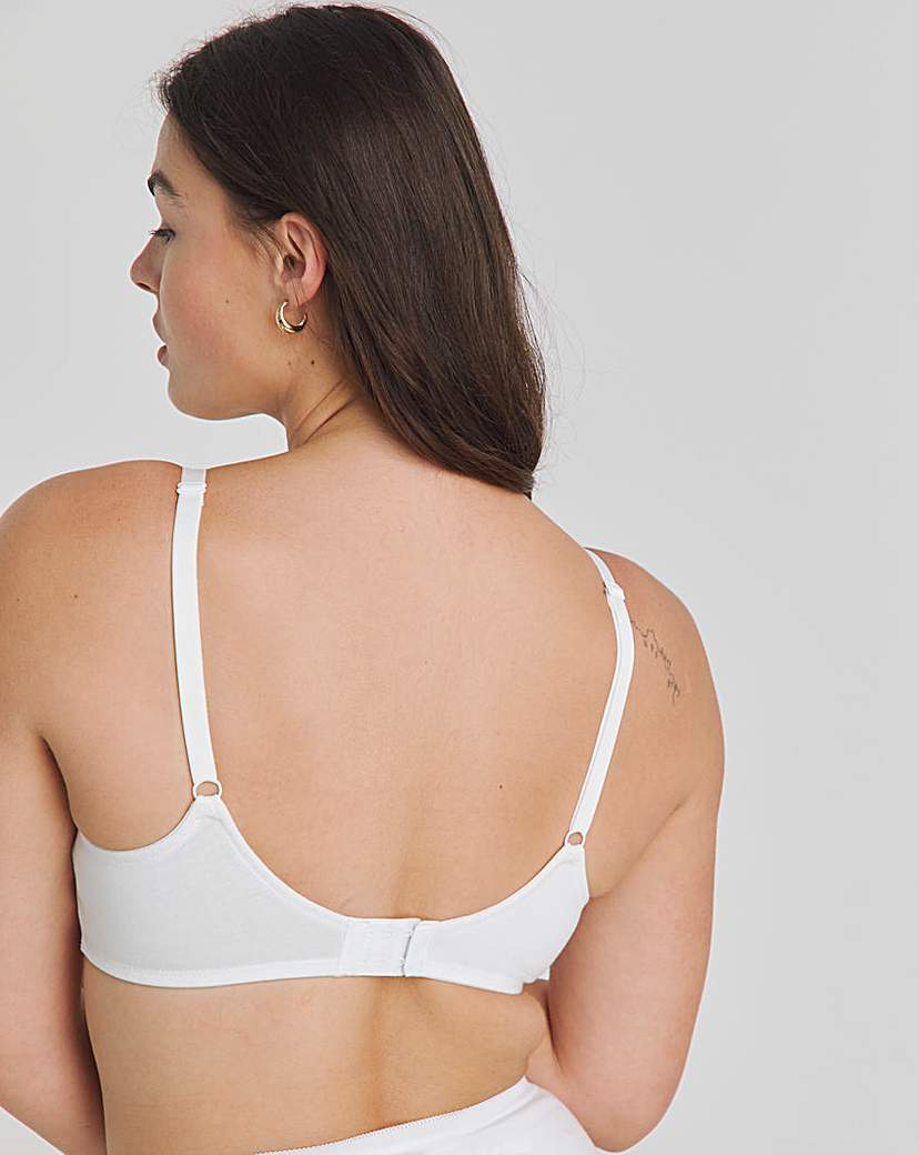 3 Pack Claire Cotton Wired Full Cup Bras