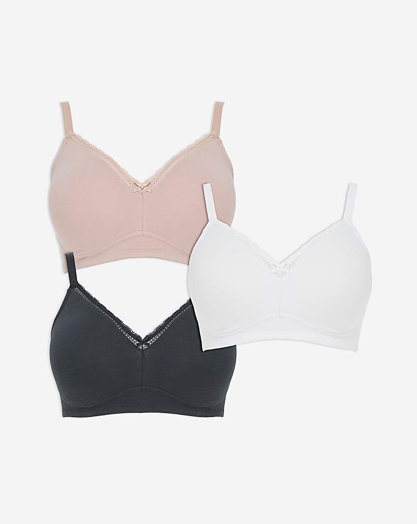3 Pack Claire Cotton NW Full Cup Bras