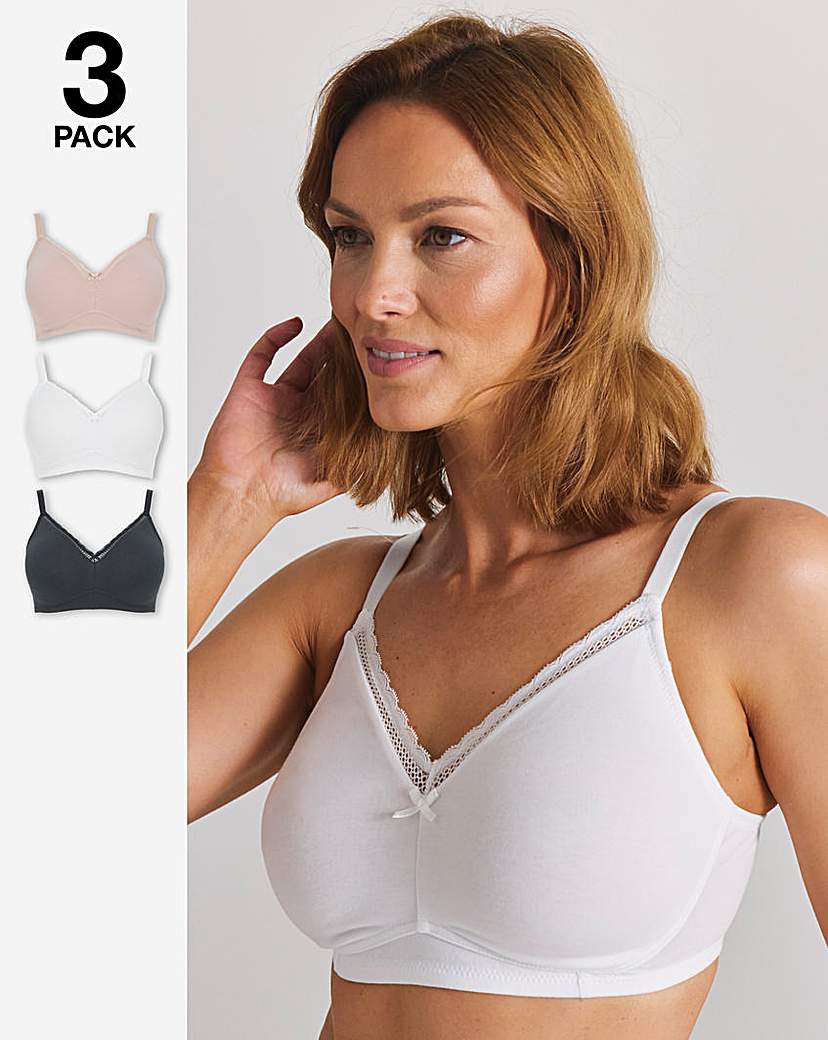 3 Pack Claire Cotton NW Full Cup Bras
