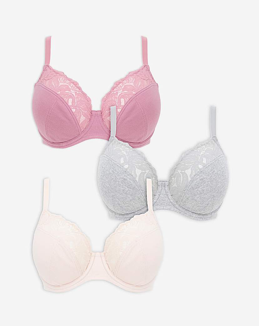 3 Pack Lace Full Cup Bras