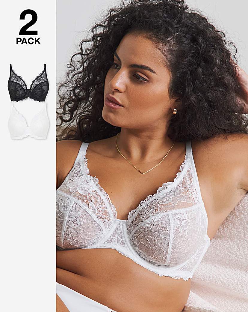2 Pack Ella Full Cup Wired Bras