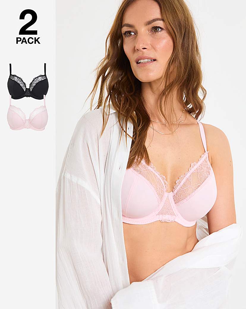 2 Pack Rosalie Full Cup Wired Bras