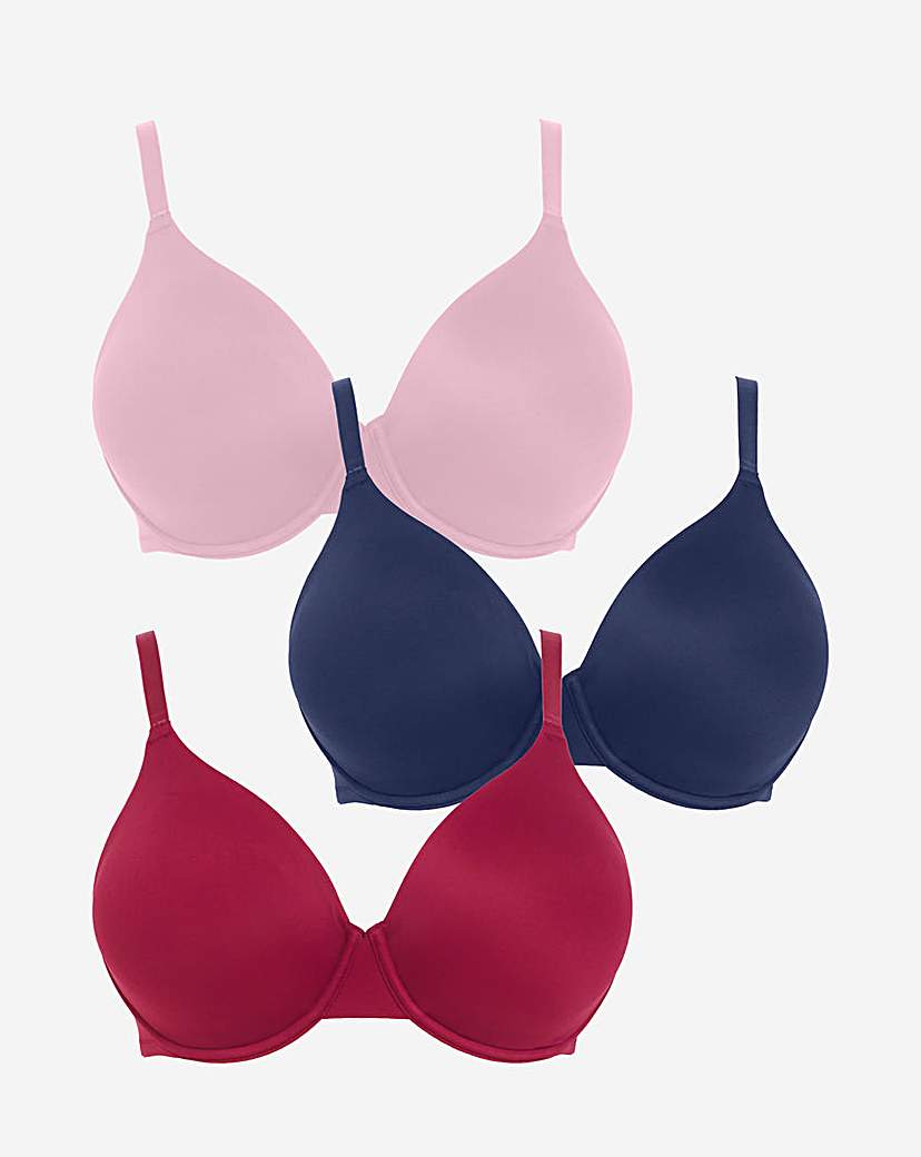 3 Pack Claire Micro Wired Full Cup Bras