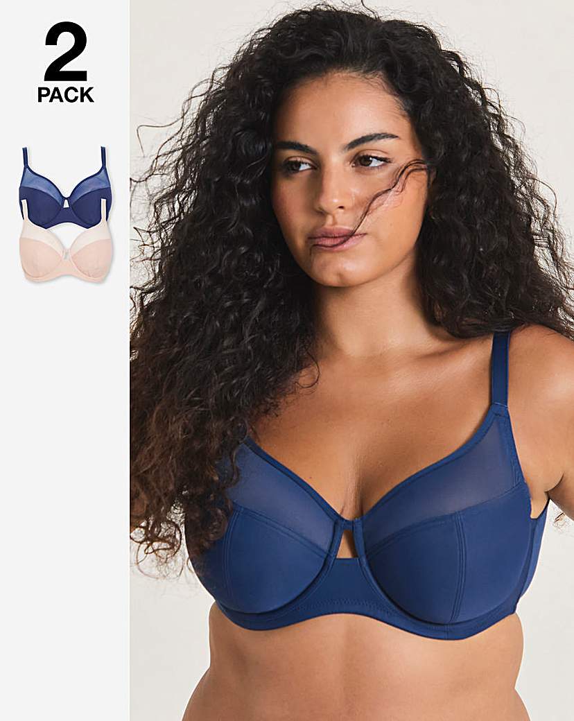 2 Pack Mesh Minimiser Bras