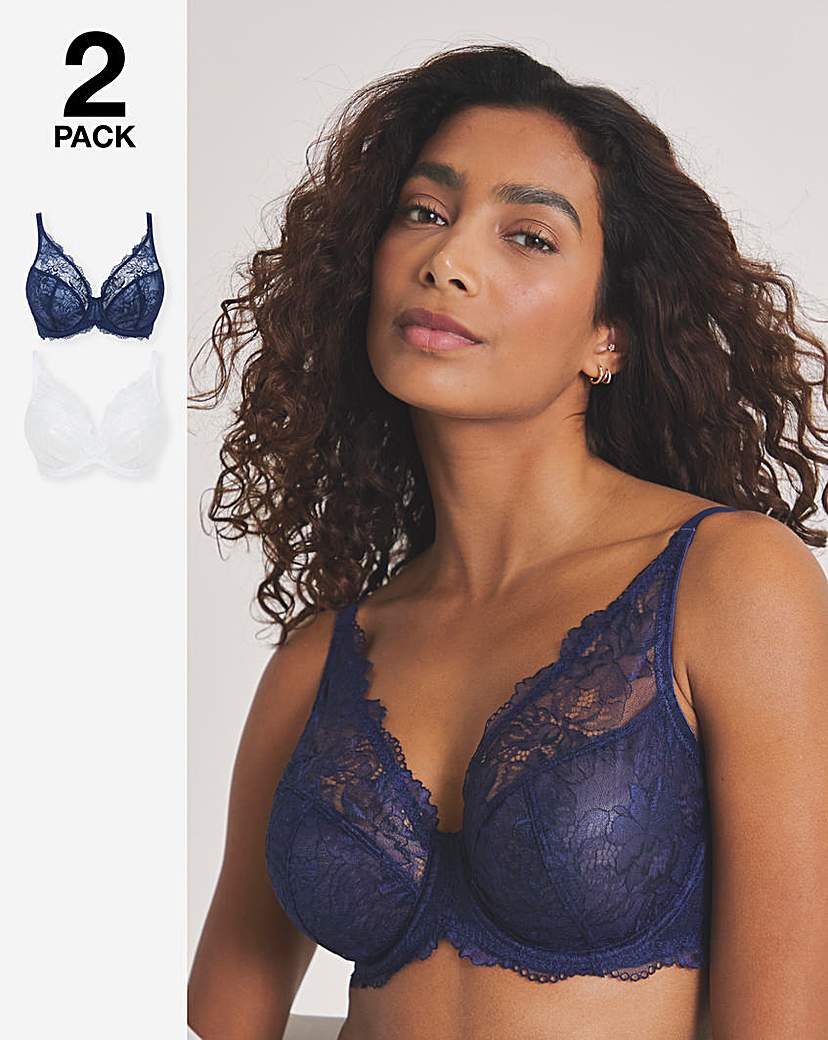 2 Pack Ella Full Cup Wired Bras
