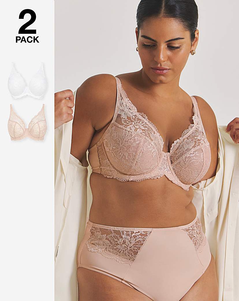 2 Pack Ella Full Cup Wired Bras