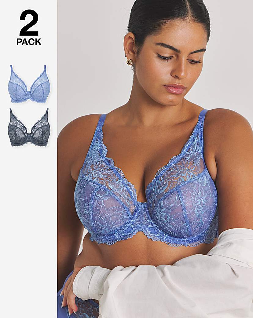 2 Pack Ella Wired Full Cup Bras