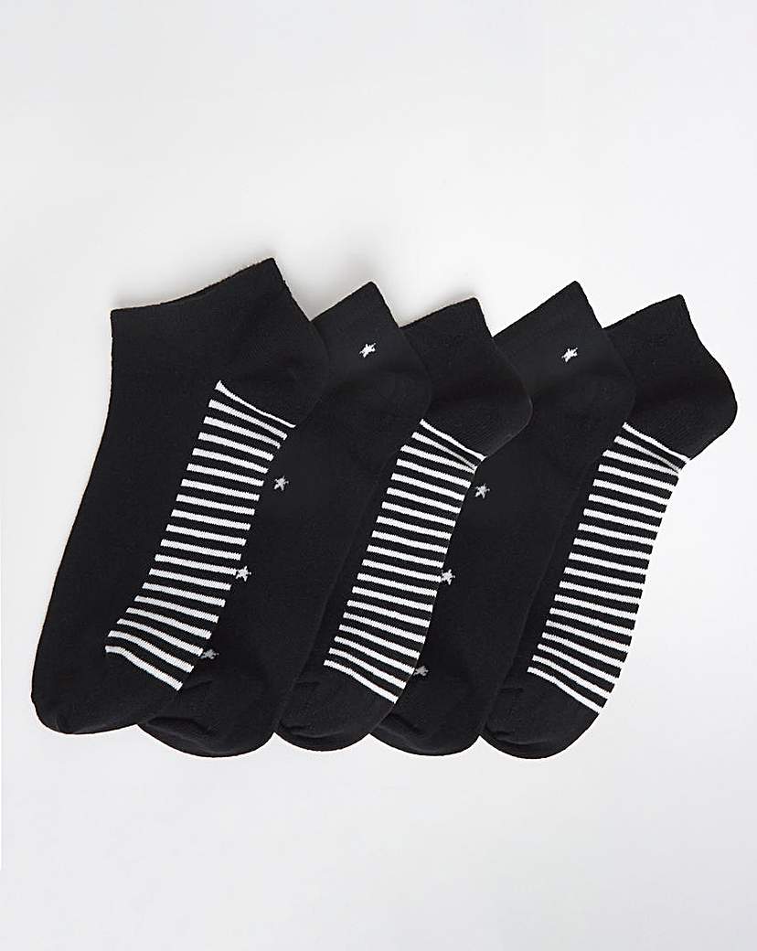 New In - 5 Pack Trainer Liner Socks Wide Fit